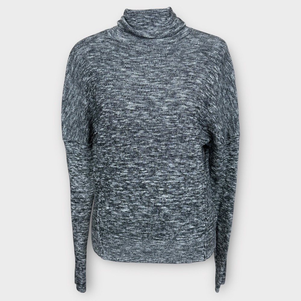 Anthropologie Moth Annona Wool Blend Turtleneck‎ Sweater Heathered Grey Small